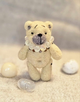 Brooch "Love Bear" bright beige